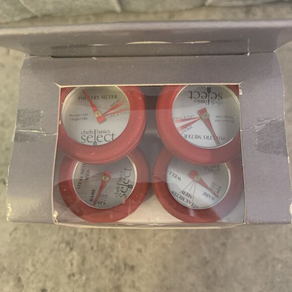 NEW Chefs Basic Select Individual Mini Thermometers 2 Steak 2 Chicken 4 Cooking - Picture 7 of 7